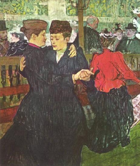Henri de toulouse-lautrec Im Moulin Rouge, Zwei tanzende Frauen France oil painting art